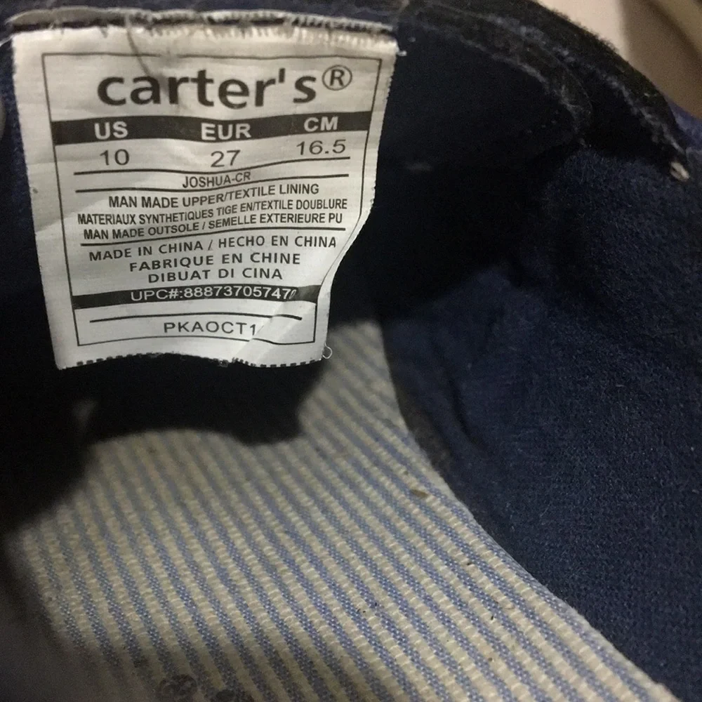 Carter’s kids toddlers loafers boat slip on preppy shoes size 10 toddler